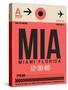 MIA Miami Luggage Tag 1-NaxArt-Stretched Canvas