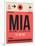 MIA Miami Luggage Tag 1-NaxArt-Framed Art Print