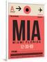 MIA Miami Luggage Tag 1-NaxArt-Framed Art Print