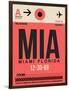 MIA Miami Luggage Tag 1-NaxArt-Framed Art Print