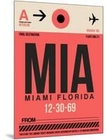 MIA Miami Luggage Tag 1-NaxArt-Mounted Art Print