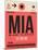 MIA Miami Luggage Tag 1-NaxArt-Mounted Art Print