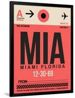 MIA Miami Luggage Tag 1-NaxArt-Framed Art Print