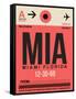 MIA Miami Luggage Tag 1-NaxArt-Framed Stretched Canvas