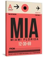 MIA Miami Luggage Tag 1-NaxArt-Stretched Canvas