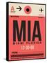 MIA Miami Luggage Tag 1-NaxArt-Framed Stretched Canvas