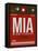 MIA Miami Luggage Tag 2-NaxArt-Framed Stretched Canvas