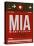 MIA Miami Luggage Tag 2-NaxArt-Stretched Canvas
