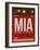 MIA Miami Luggage Tag 2-NaxArt-Framed Art Print