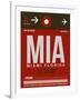 MIA Miami Luggage Tag 2-NaxArt-Framed Art Print