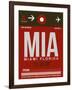 MIA Miami Luggage Tag 2-NaxArt-Framed Art Print