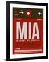 MIA Miami Luggage Tag 2-NaxArt-Framed Art Print