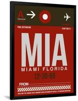 MIA Miami Luggage Tag 2-NaxArt-Framed Art Print