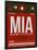 MIA Miami Luggage Tag 2-NaxArt-Framed Art Print