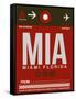 MIA Miami Luggage Tag 2-NaxArt-Framed Stretched Canvas