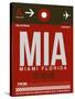 MIA Miami Luggage Tag 2-NaxArt-Stretched Canvas