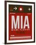 MIA Miami Luggage Tag 2-NaxArt-Framed Art Print