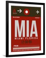 MIA Miami Luggage Tag 2-NaxArt-Framed Art Print