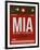 MIA Miami Luggage Tag 2-NaxArt-Framed Art Print