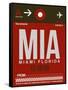 MIA Miami Luggage Tag 2-NaxArt-Framed Stretched Canvas