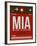 MIA Miami Luggage Tag 2-NaxArt-Framed Art Print