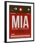 MIA Miami Luggage Tag 2-NaxArt-Framed Art Print