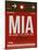 MIA Miami Luggage Tag 2-NaxArt-Mounted Art Print