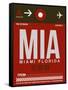 MIA Miami Luggage Tag 2-NaxArt-Framed Stretched Canvas