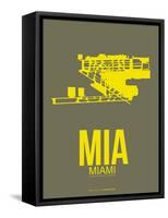 Mia Miami Poster 1-NaxArt-Framed Stretched Canvas