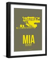 Mia Miami Poster 1-NaxArt-Framed Art Print