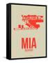 Mia Miami Poster 3-NaxArt-Framed Stretched Canvas