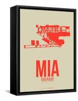 Mia Miami Poster 3-NaxArt-Framed Stretched Canvas