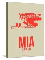 Mia Miami Poster 3-NaxArt-Stretched Canvas