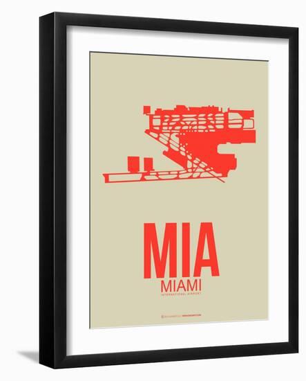 Mia Miami Poster 3-NaxArt-Framed Art Print