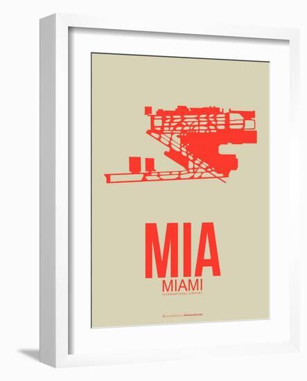 Mia Miami Poster 3-NaxArt-Framed Art Print