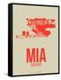 Mia Miami Poster 3-NaxArt-Framed Stretched Canvas