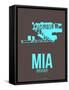 Mia Miamy Poster 2-NaxArt-Framed Stretched Canvas