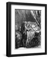 Miabeau Deathbed-null-Framed Art Print