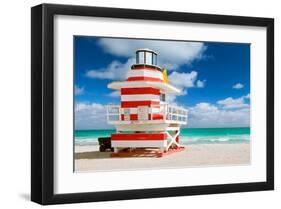 Miami Art Deco Lifeguard House-null-Framed Art Print