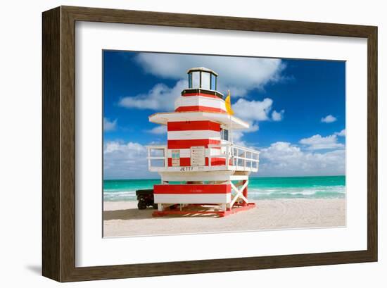 Miami Art Deco Lifeguard House-null-Framed Art Print