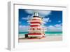 Miami Art Deco Lifeguard House-null-Framed Art Print