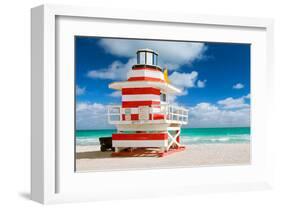 Miami Art Deco Lifeguard House-null-Framed Art Print