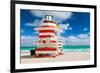 Miami Art Deco Lifeguard House-null-Framed Art Print