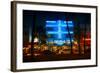 Miami Beach Art Deco District - The Colony Hotel by Night - Ocean Drive - Florida-Philippe Hugonnard-Framed Photographic Print