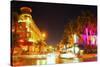 Miami Beach Florida Colorful Night Summer Scene-Fotomak-Stretched Canvas