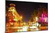 Miami Beach Florida Colorful Night Summer Scene-Fotomak-Mounted Photographic Print