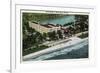 Miami Beach, Florida - Hotel Wofford Exterior View-Lantern Press-Framed Premium Giclee Print