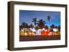 Miami Beach Florida Hotels And Restaurants At Sunset-Fotomak-Framed Premium Photographic Print