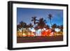 Miami Beach Florida Hotels And Restaurants At Sunset-Fotomak-Framed Photographic Print
