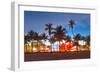 Miami Beach Florida Hotels And Restaurants At Sunset-Fotomak-Framed Photographic Print